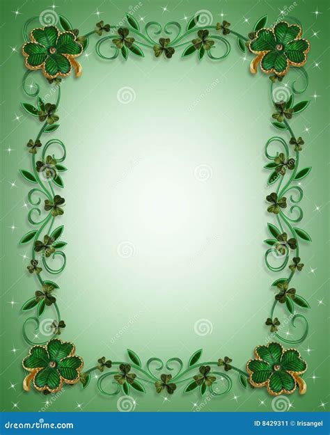 St Patricks Day Border Shamrocks Royalty-Free Stock Image ...