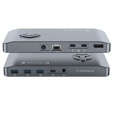 Thunderbolt 3 Dock with Dual M.2 Slot-2800MB/s, Yottamaster Thunderbolt 3 Hub with Cooling Fan ...