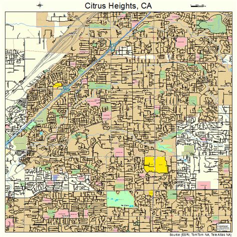 Citrus Heights California Street Map 0613588