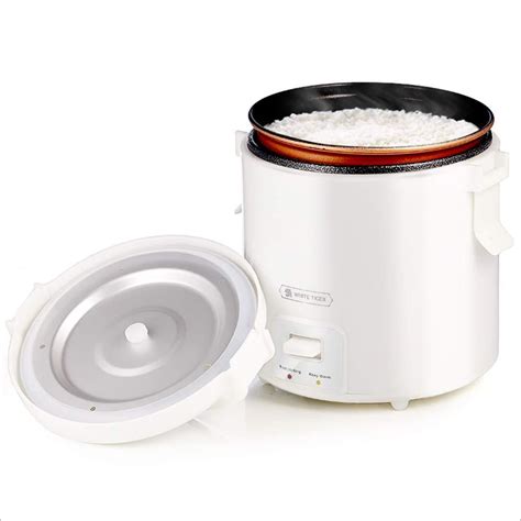 1.0L Mini Rice Cooker,WHITE TIGER Portable Travel Steamer Small,15 Minutes Fast Cooking ...