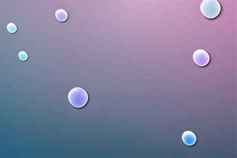 pastel pink, pastel blue gradient background with clear soap bubbles ...