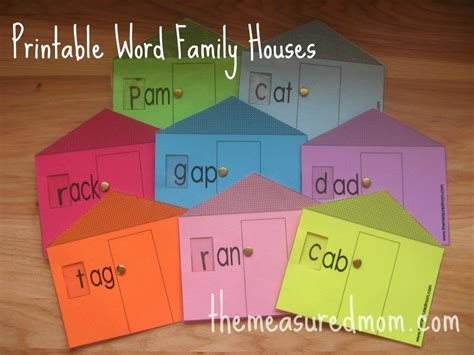 Short vowel word family houses | Word families, Education and literacy, Early childhood literacy