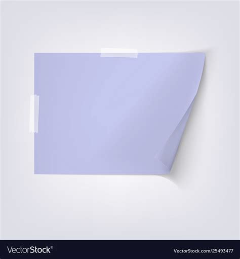 Light blue sheet paper on gray background Vector Image