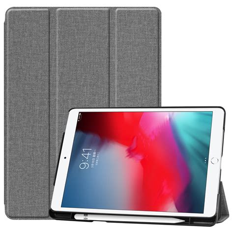 Allytech iPad 7th Generation Case with Pencil Holder, iPad 10.2 2019 Case, Premium PU Leather ...