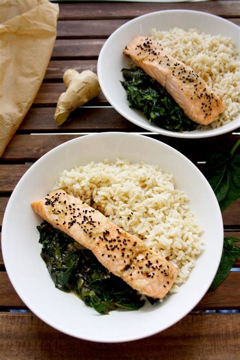 Easy Parchment Salmon with Spinach • Happy Kitchen