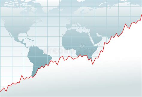 Chart Global Economy Financial Growth Map Stock Illustration ...