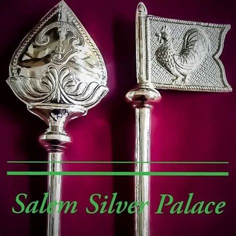 Silver Vel and Silver Seval Kodi. Silver Pooja Articles at best price ...