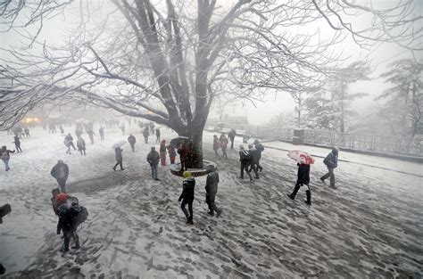 Photos: Shimla receives season’s first snowfall, temperatures drop ...