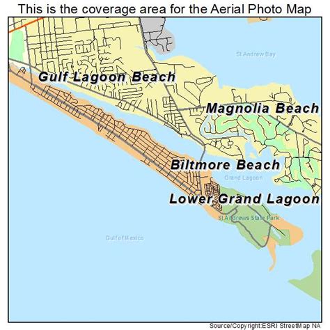 Aerial Photography Map of Lower Grand Lagoon, FL Florida