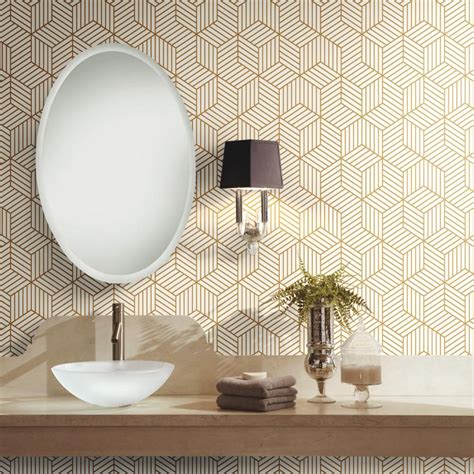 Mid Century Modern Bathroom Wallpaper