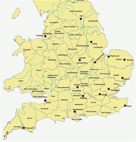 Uk Map Counties And Cities - Alissa Madalena