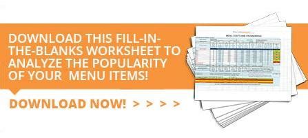 Free Menu Engineering Worksheet Made Easy