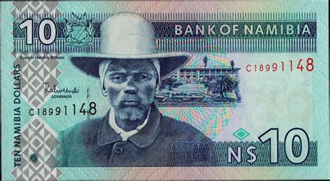 My Currency Collection: Namibia Currency 10 Namibian Dollars banknote 2001 Kaptein Hendrik Witbooi