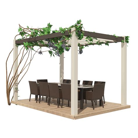 ArtStation - Modern pergola with climber grapevine 3d model | Game Assets