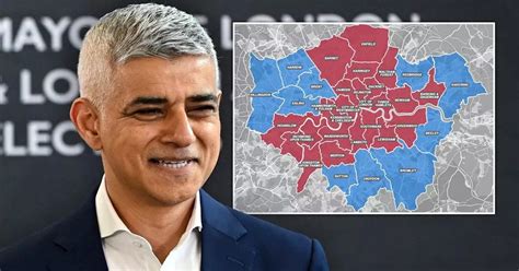 Map reveals London mayor election vote as Sadiq Khan takes third win ...