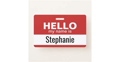 Hello my name is - personalized badge | Zazzle