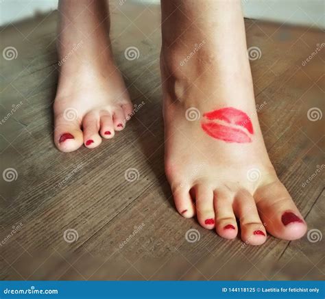 Kiss my foot stock image. Image of pedicure, pied, foot - 144118125