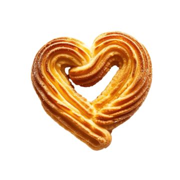 Cute Heart Shaped Churro Cookie, Crispy, Spain, Sweets PNG Transparent Image and Clipart for ...