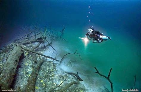 Mexico Underwater River Flowing Under the Ocean