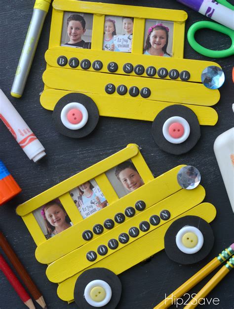 School Bus Craft from Craft Sticks | Preschool crafts, Toddler crafts ...