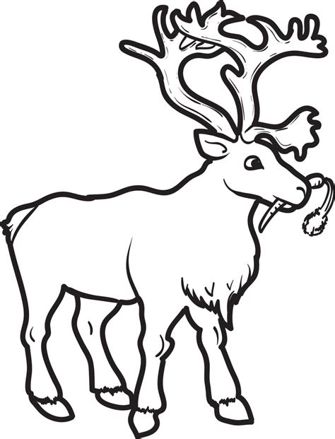 FREE Printable Reindeer Coloring Page for Kids #2 – SupplyMe