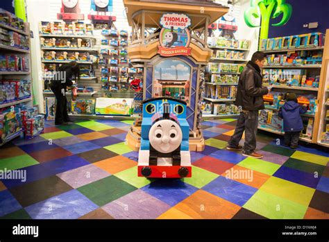 Thomas the Tank Engine merchandise is seen in a Toys R Us store in ...