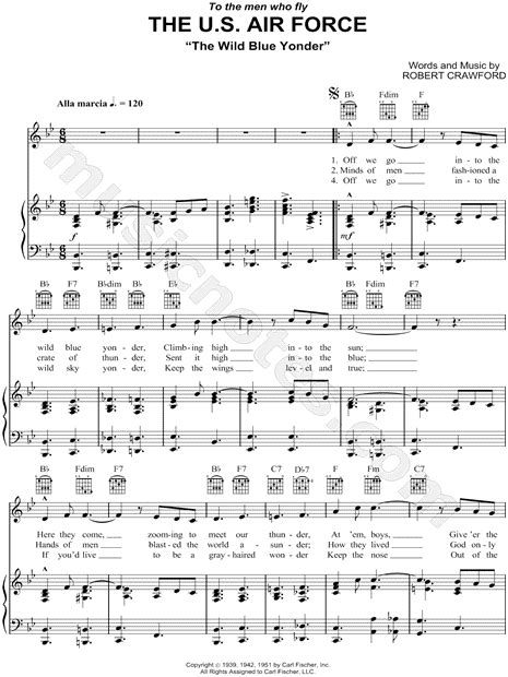 Air Force Theme Song Sheet Music - Theme Image