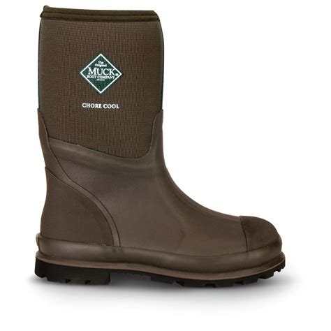 Men's Muck Boots™ Chore Cool Waterproof Mid Rubber Boots, Brown - 420954, Rubber & Rain Boots at ...