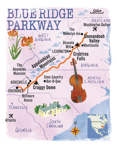 Printable Blue Ridge Parkway Map