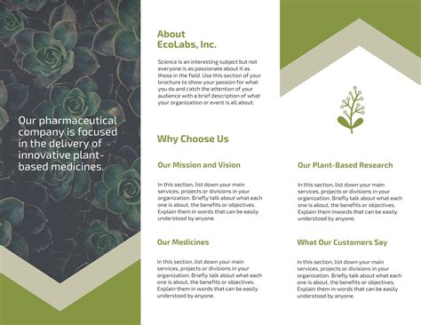 Green and White Plants Science Brochure - Templates by Canva