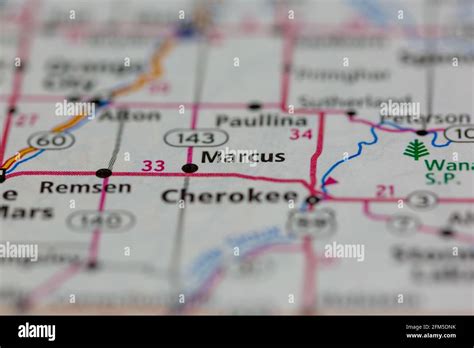 Marcus Iowa USA Shown on a Geography map or road map Stock Photo - Alamy