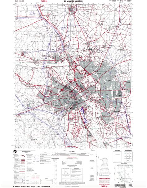 Mosul, Iraq 2007 City Topographical Map – Battle Archives