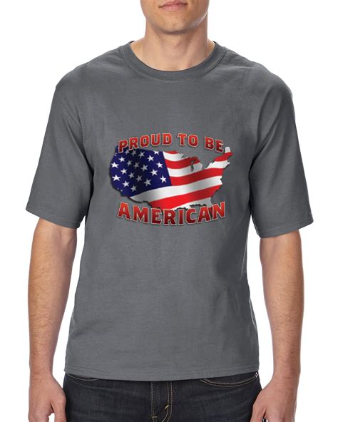 Artix - Mens and Big Mens American Proud To Be US Flag Patriotic T ...