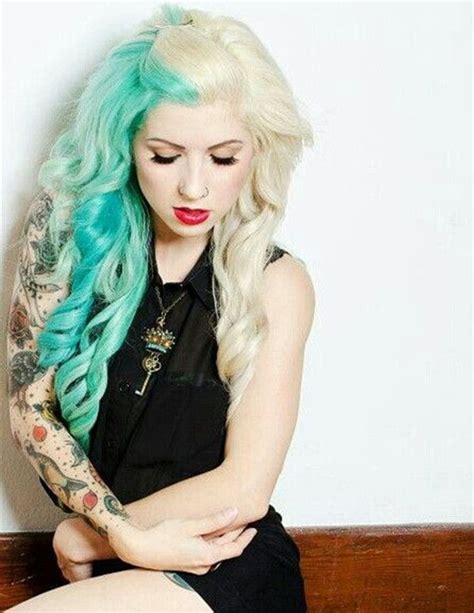 5 Fabulous Hair Color Ideas for Summer - | Pastel green hair, Unnatural hair color, Green hair