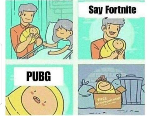 gaming funny meme: fortnite vs pubg meme