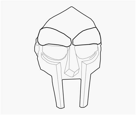 Clip Art Mf Doom Mask Clipart - Line Art, HD Png Download - kindpng