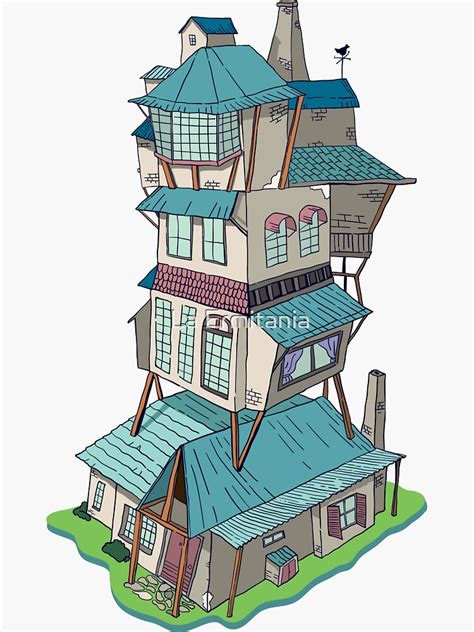 "The Weasley's Burrow " Sticker by dystopix | Redbubble