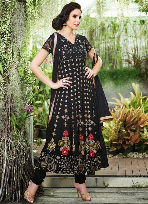 هوليوود فور عرب: Embroidery Anarkali Frock Dresses for Women