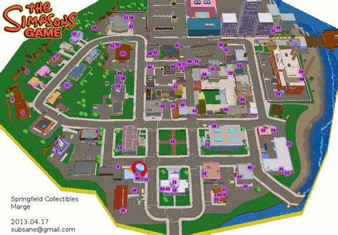 The Simpsons Game Marge Springfield Collectible Map (GIF) - Neoseeker ...