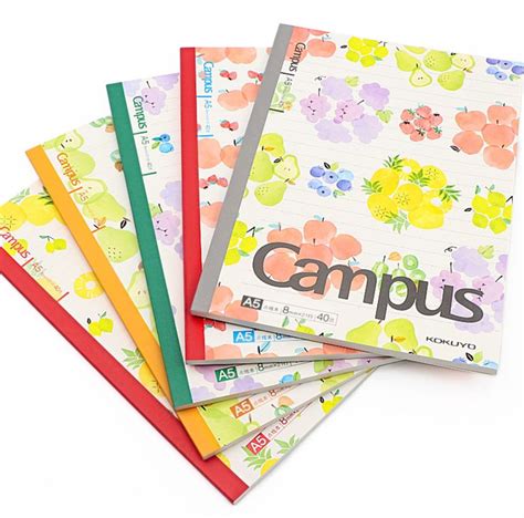 CAMPUS Fruit 8mm Dotted Line A5 Notebook 40pg | Colorful notebooks, Study stationery, Stationery