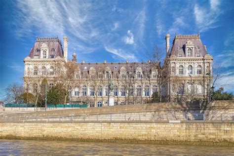 Paris, the Facade of the Hotel De Ville, City Hall Editorial Stock ...