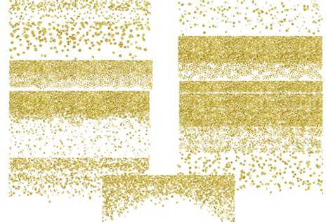 Gold Confetti Borders Clipart,GLITTER CONFETTI Clipart, Glitter Confetti Clip Art (Graphic) by ...