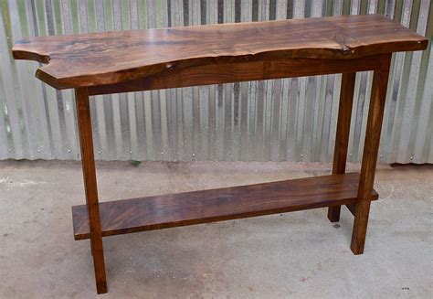 Live Edge Walnut Sofa Table | Walnut sofa table, Wood table design, Rustic furniture