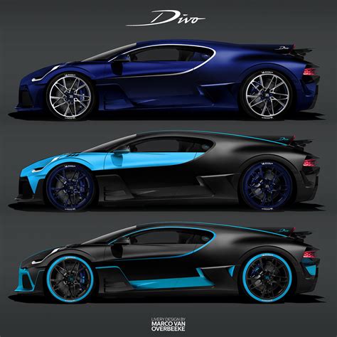 Bugatti Divo livery and spec concepts on Behance