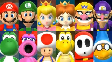 Mario Party 9 - All Characters - YouTube