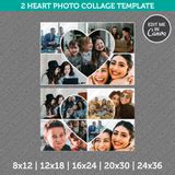 2 Heart Photo Collage Template – DNKWorkshop