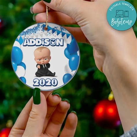 Boss Baby Christmas Acrylic Ornament Gift | Bobotemp