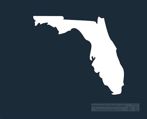 Florida State Clipart-florida state map silhouette style clipart