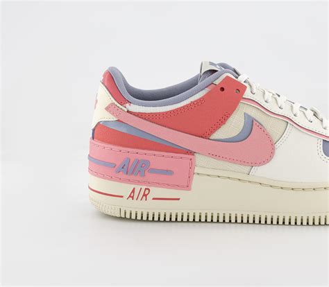 Nike Air Force 1 Shadow Trainers Sail Coral Chalk Sea Coral Indigo Haze ...