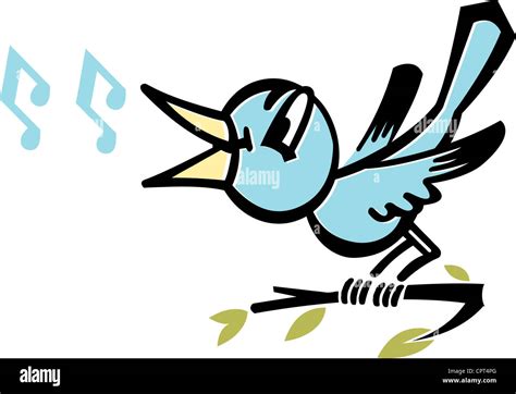 A bird tweeting Stock Photo - Alamy